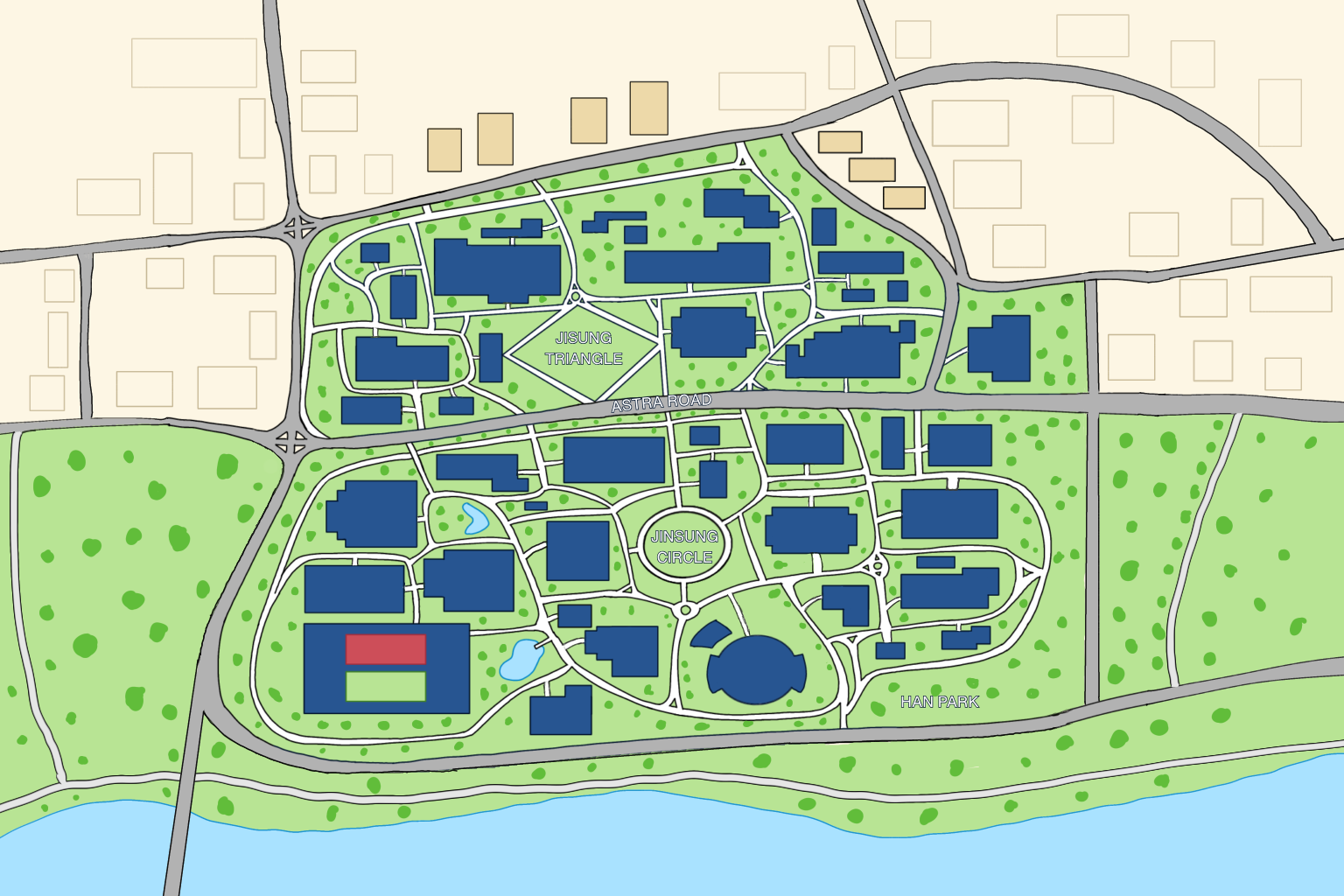 JANU campus map